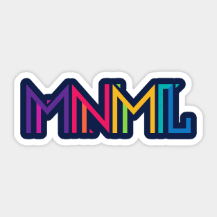 Minimal Type (Colorful) Typography - Design Sticker